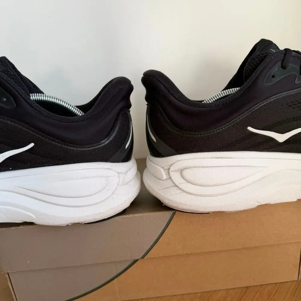 HOKA ONE ONE Bondi 9 Black/White Men Running Sneakers- SZ 13 Wide